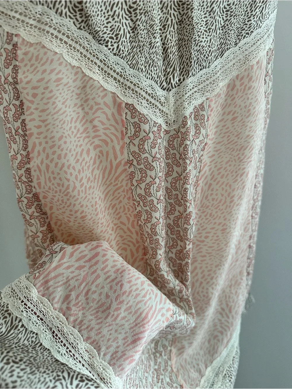 La Perla Women’s Lace-Trim Spaghetti Strap slip dress - Pink & Taupe